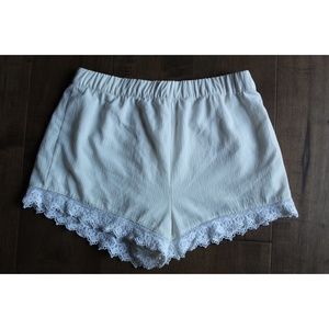White Lace Shorts